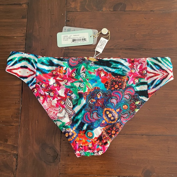 NWT Luli Fama Reversible Bikini Bottom- Like A Flame XL - Picture 2 of 6